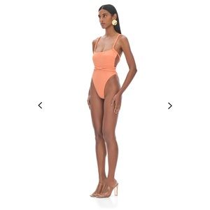 Andrea Iyamah - one piece swimsuit - peach color; size S